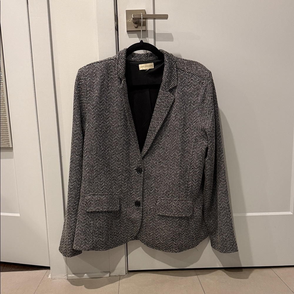 Appleseed's Black and White Herringbone Jacket
